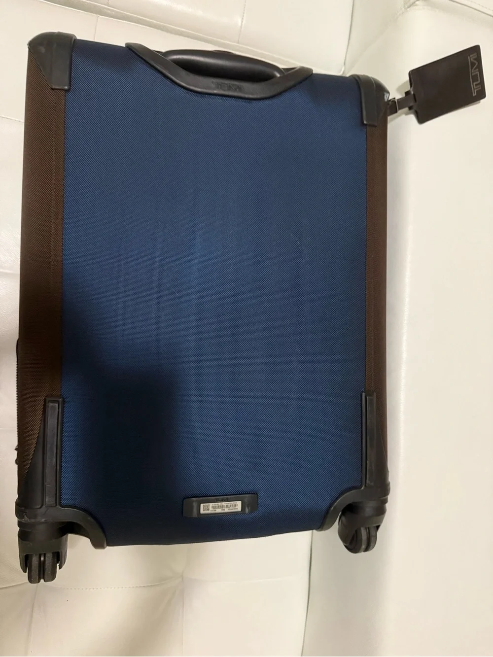 New Listing - Blue and Brown Rolling Men’s Carry-On Bag -